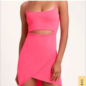 Lulu’s pink bodycon mini dress